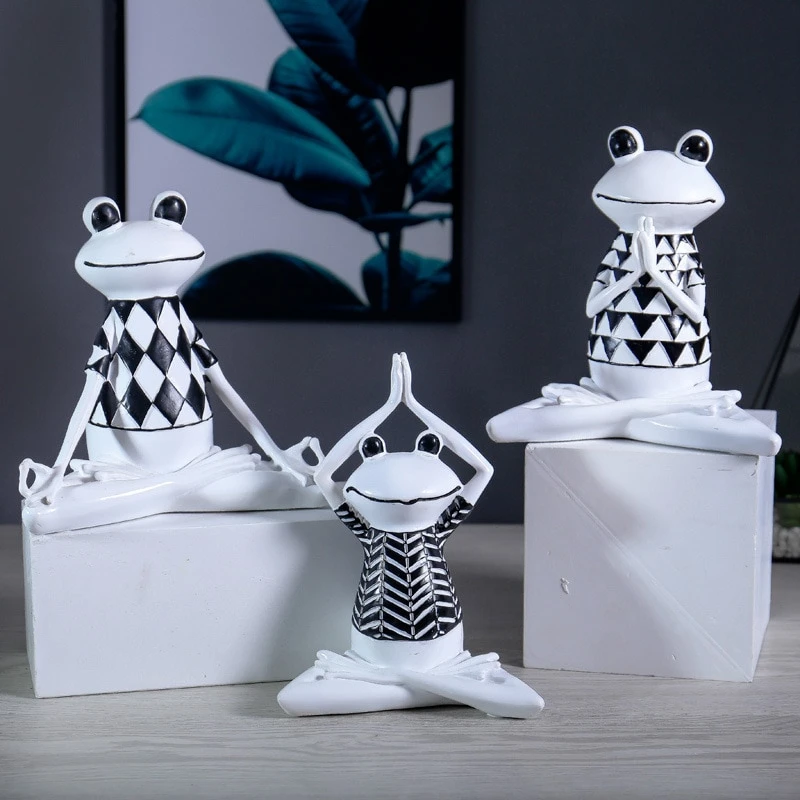 ZenFrog - Stilvolle meditative Frosch-Hausfigur-Dekoration