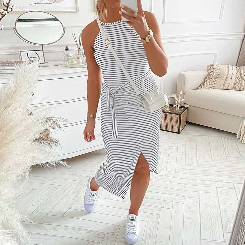 Bella - Gestreiftes Hemdkleid