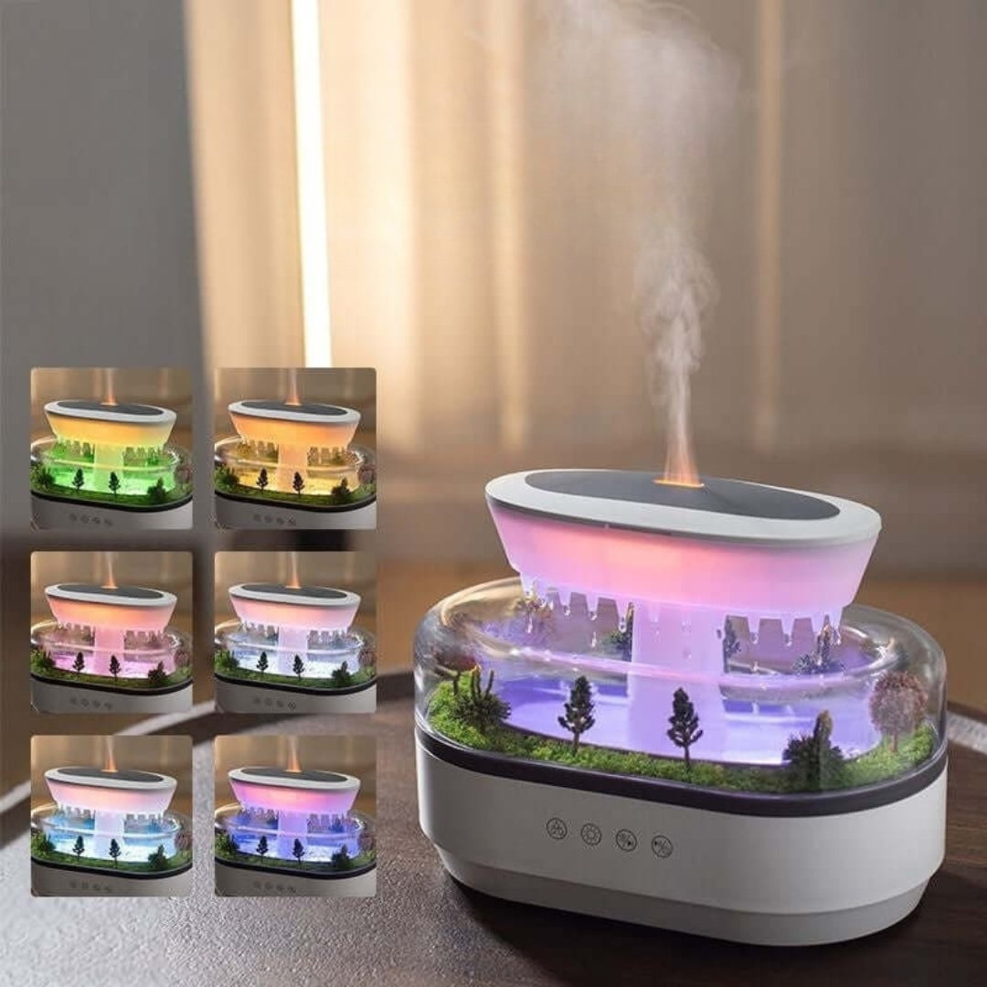 ZenScape Aromatherapie Diffusor – Natürlich Inspiriertes Design mit Sanftem Nebel