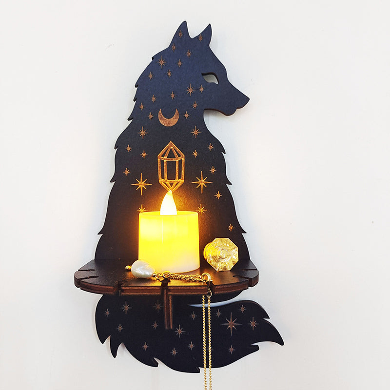 GothicDecor - Mystische Wandregale mit Kerzenhaltern