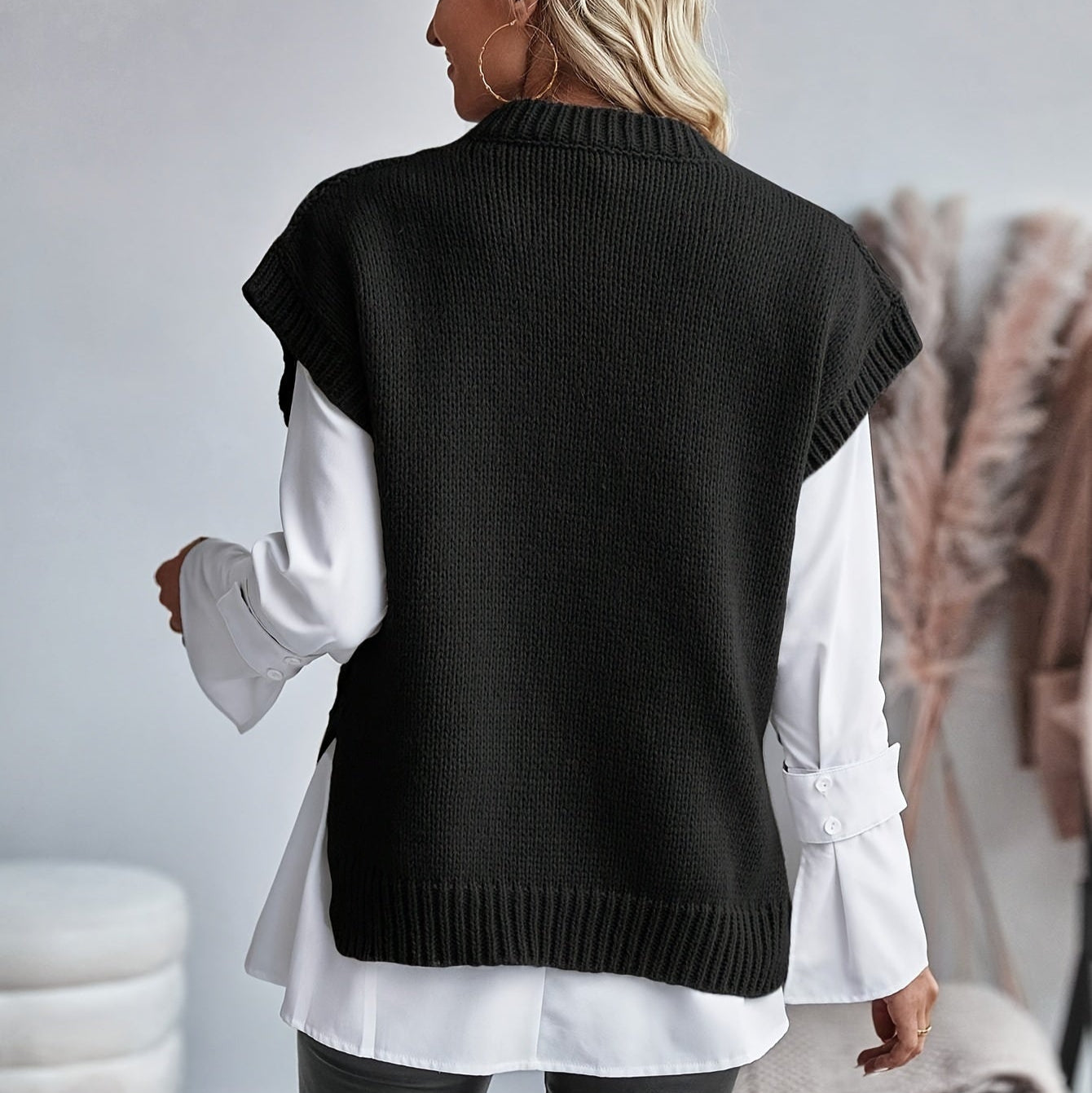 Ärmelloser Strickpullover Lena