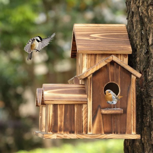 WillowNest funktionelles Holzvogelhaus