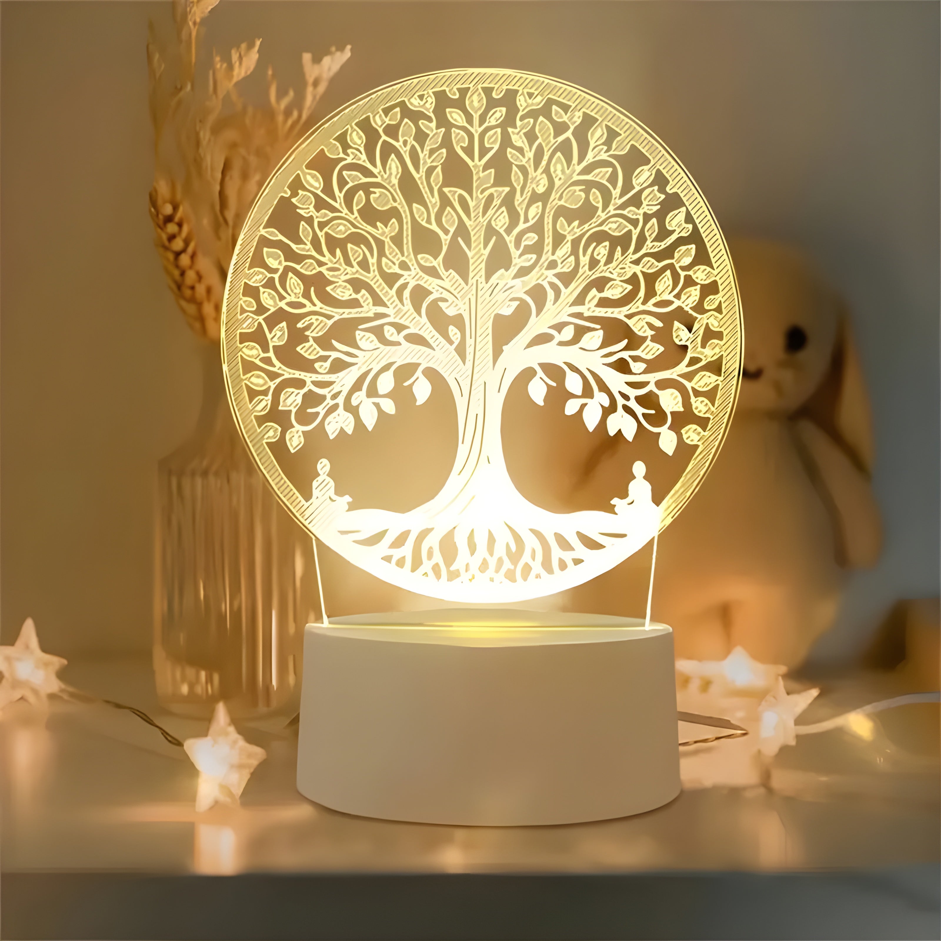 DreamGlow - 3D-LED-Lampe zur stilvollen Beleuchtung im Schlafzimmer