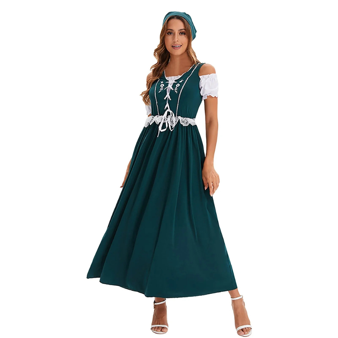 Anna | Damen Lange Oktoberfest Dirndl Kleid | 2024