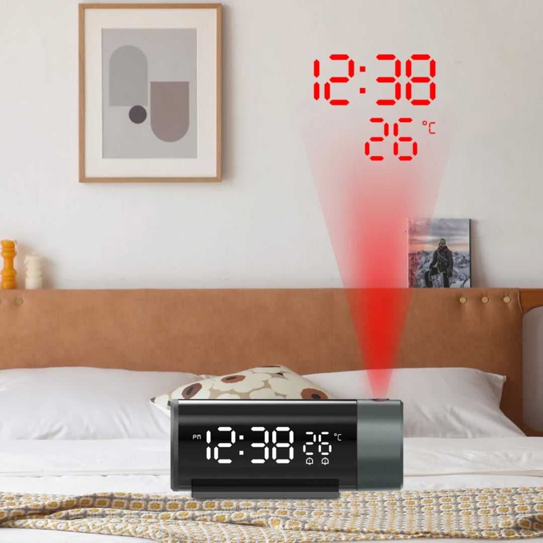 LED Digitalprojektor-Uhr mit Thermometer