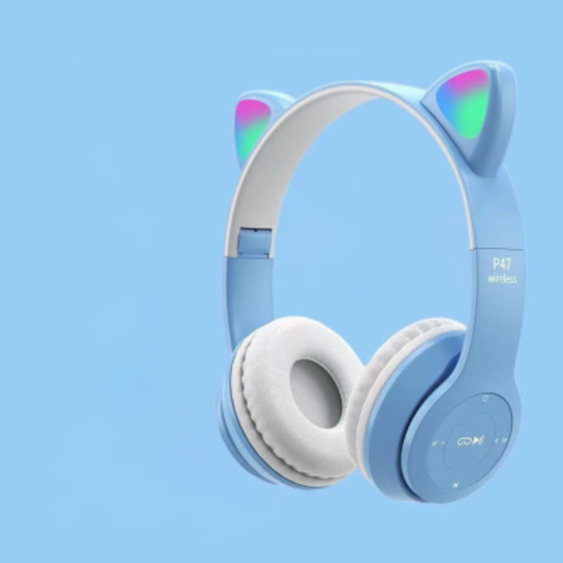 Kabellose LED Katzenohr-Kopfhörer mit Bluetooth und integriertem Mikrofonsteuerung