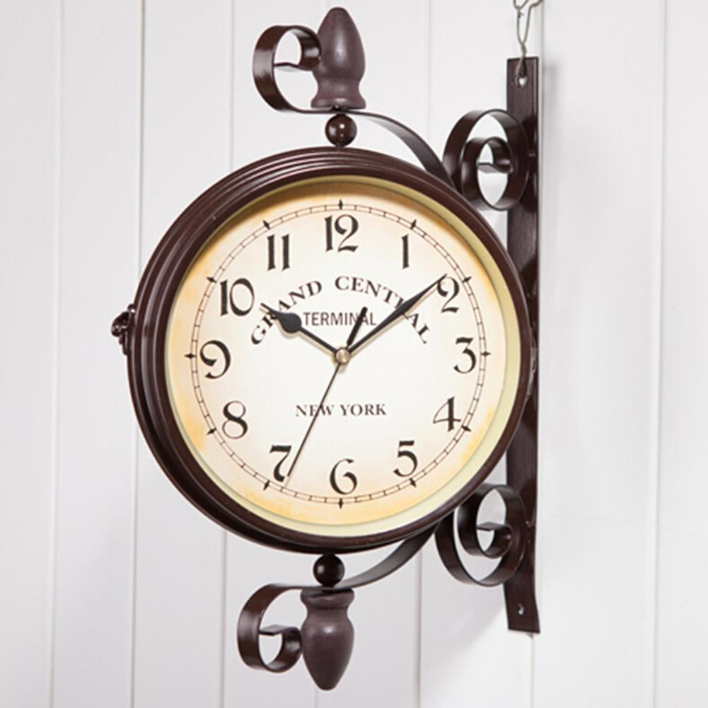 Retro Wanduhr – Klassisches New Yorker Stationsdesign
