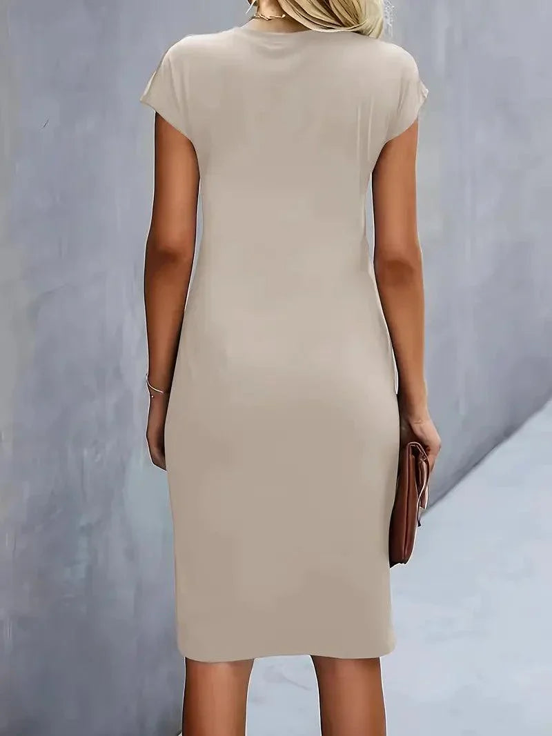 Emilia Kleine Kleid mit Rundhalsausschnitt – Elegante und Zeitlose Passform