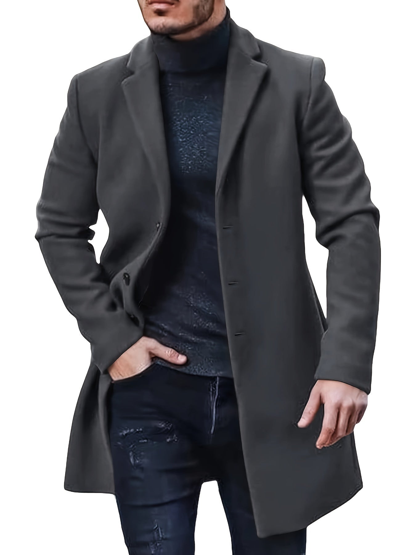 Hudson Klassischer Knopf-Trenchcoat