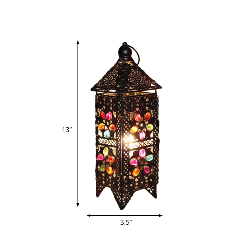 Zafira – eklektische Metall-Nachtlampe mit Boho-Charme