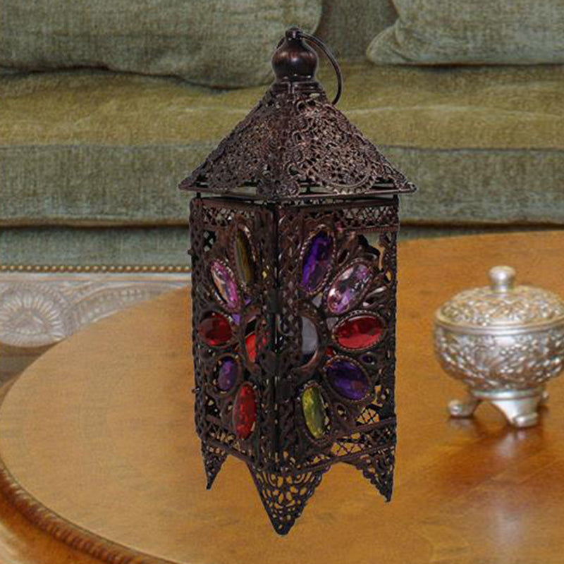 Zafira – eklektische Metall-Nachtlampe mit Boho-Charme