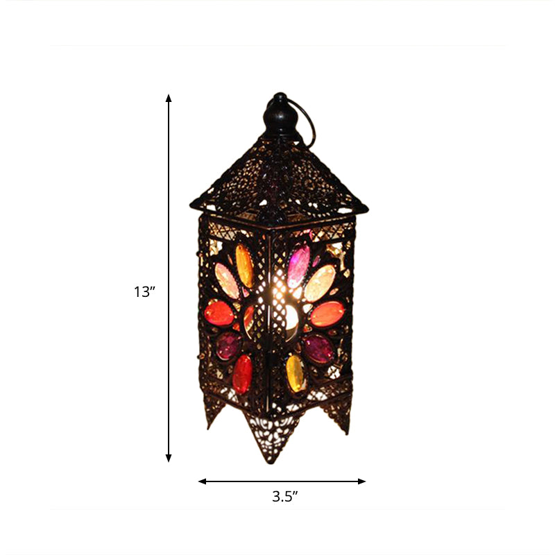 Zafira – eklektische Metall-Nachtlampe mit Boho-Charme