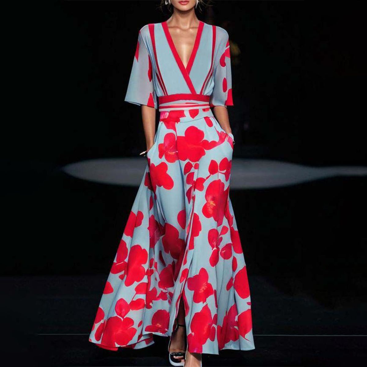 Sofie – Stilvolle & Leichte Kurzarm-Maxikleid