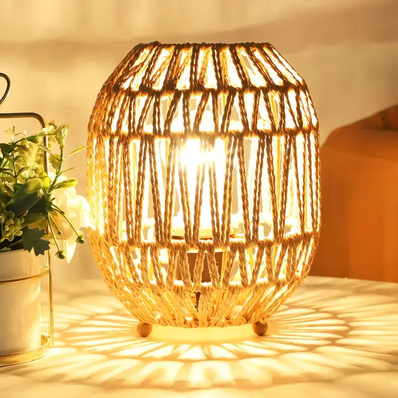 Boho Rattan Lampe