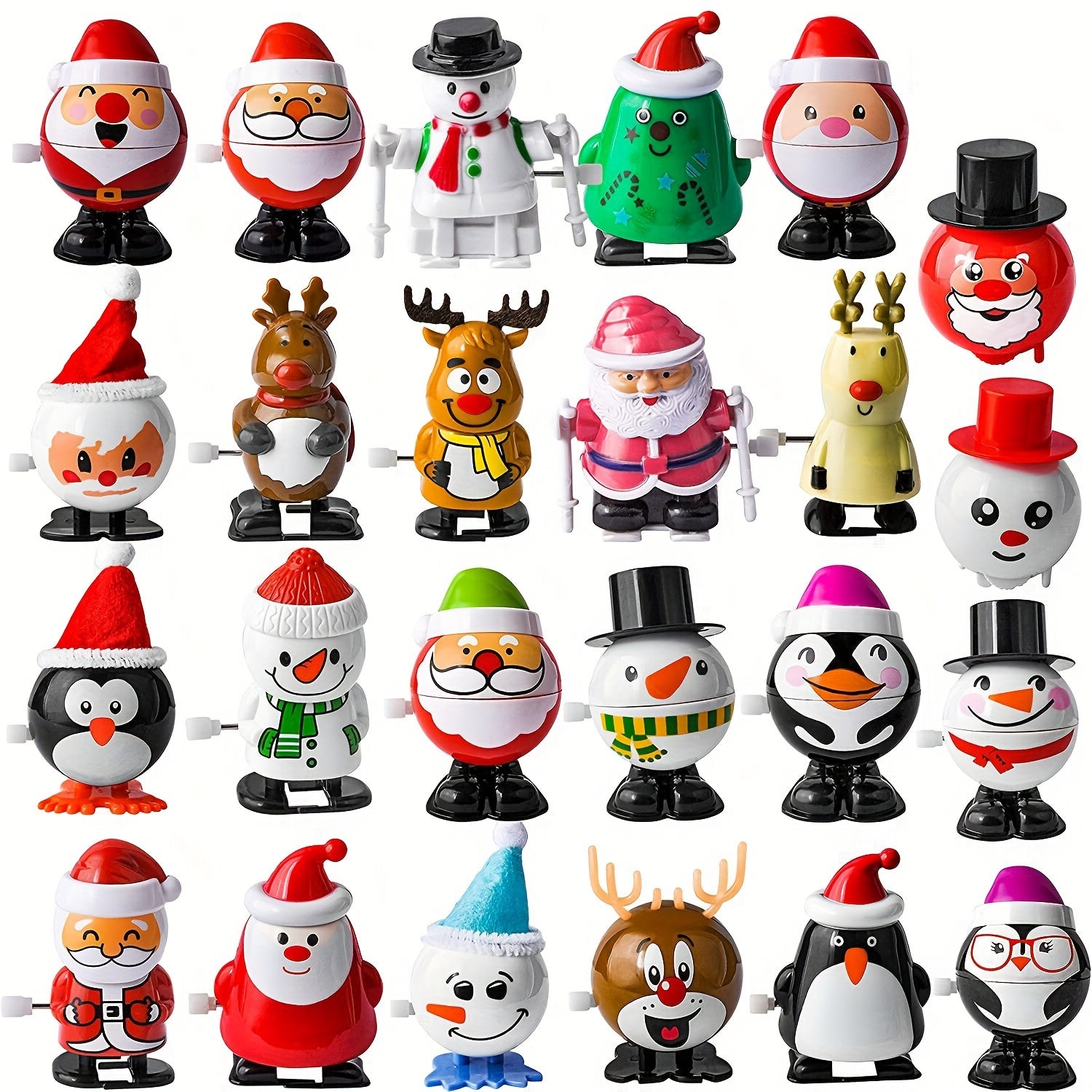 5 Stück Mini Aufziehhart Weihnachtsspielzeug