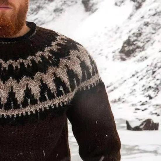 Alfred - Hyggelig langärmliger Pullover mit Rundhalsausschnitt