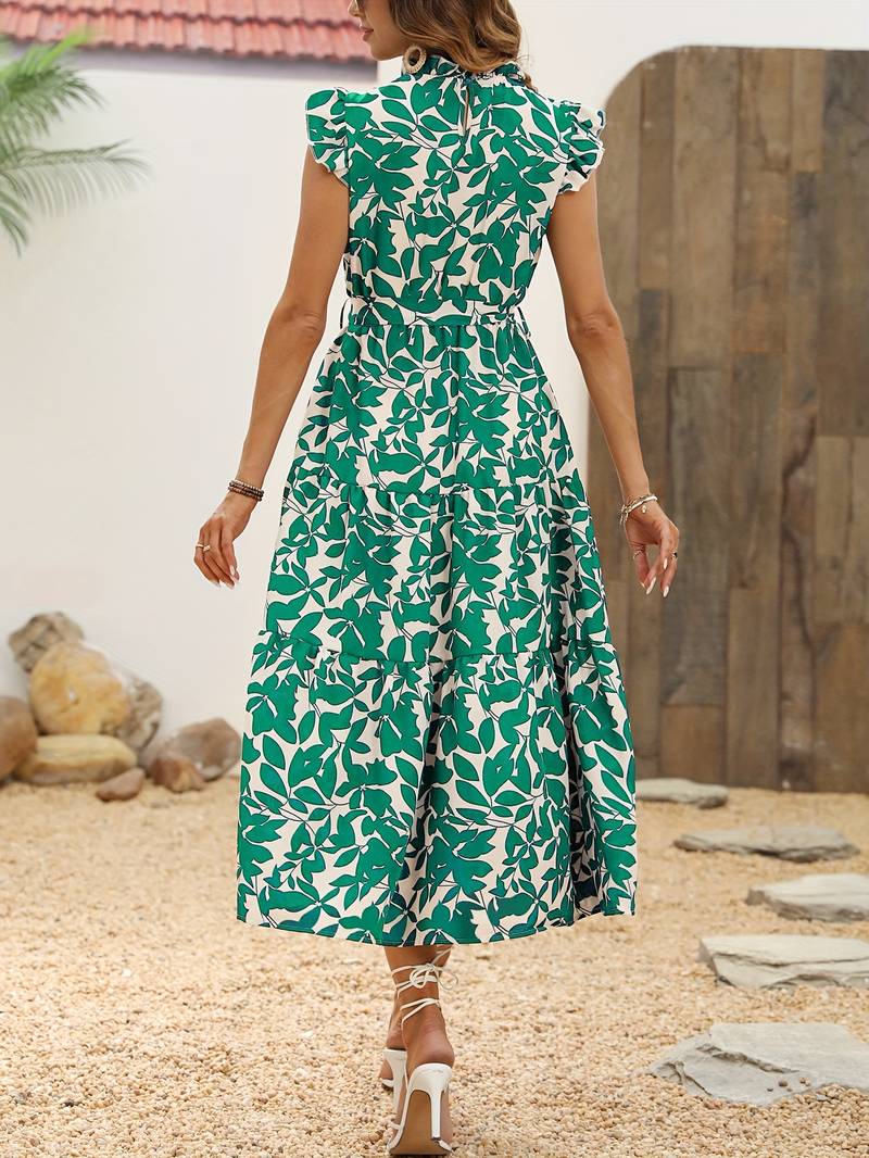 Aurelia – Elegantes Kleid mit Rüschensämlern für Frühling und Sommer