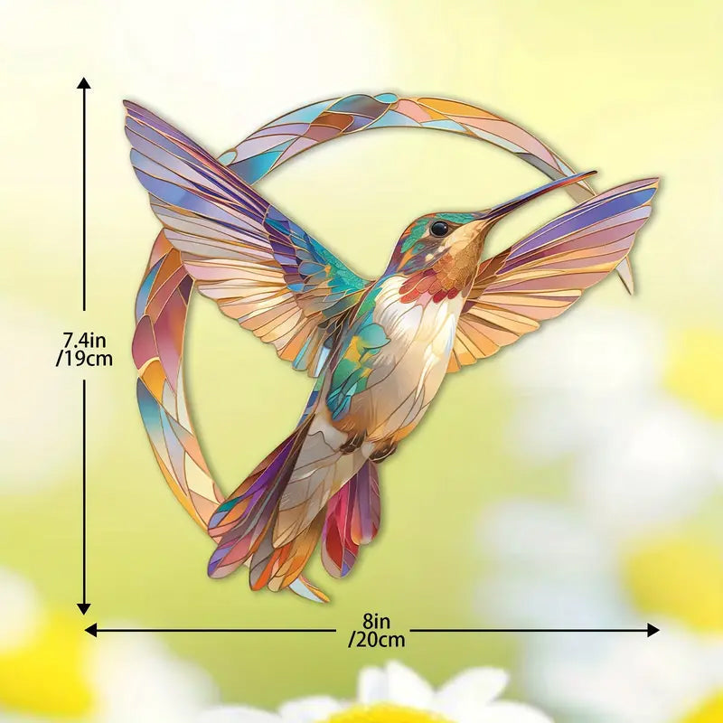 HummiGlow Lebendiger Kolibri Sonnenfänger – Strahlende Fensterdekoration