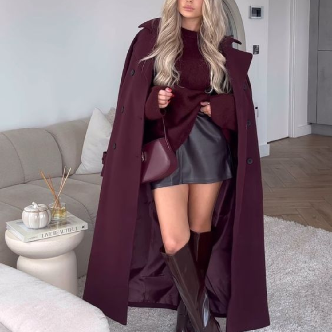 Sofia Elegante Jacke mit Revers und Gürtel