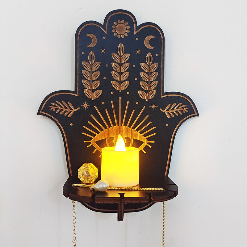 GothicDecor - Mystische Wandregale mit Kerzenhaltern