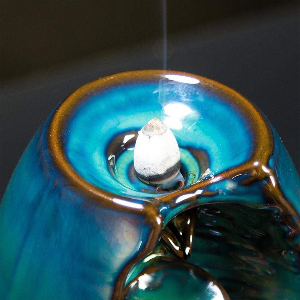 ZenFlow Räucherstäbchenhalter – Handgefertigtes Design mit Beruhigendem Wasserfalleffekt