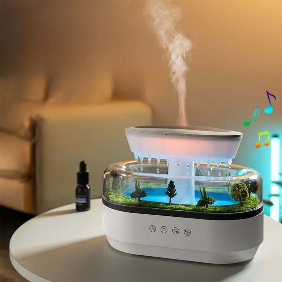 ZenScape Aromatherapie Diffusor – Natürlich Inspiriertes Design mit Sanftem Nebel