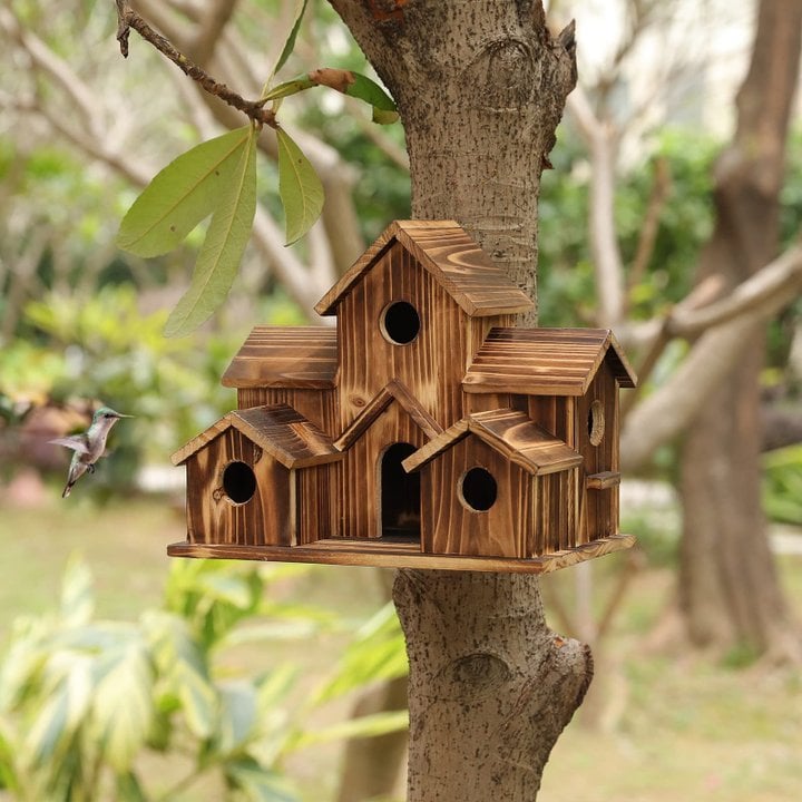 WillowNest funktionelles Holzvogelhaus
