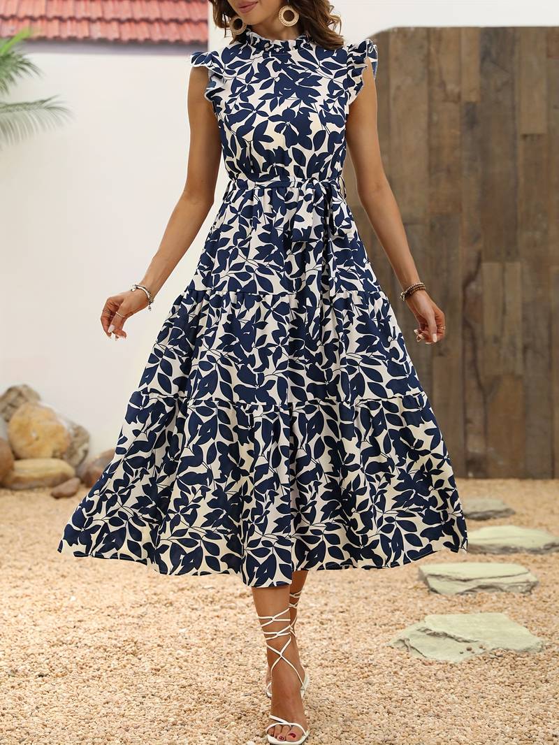 Aurelia – Elegantes Kleid mit Rüschensämlern für Frühling und Sommer