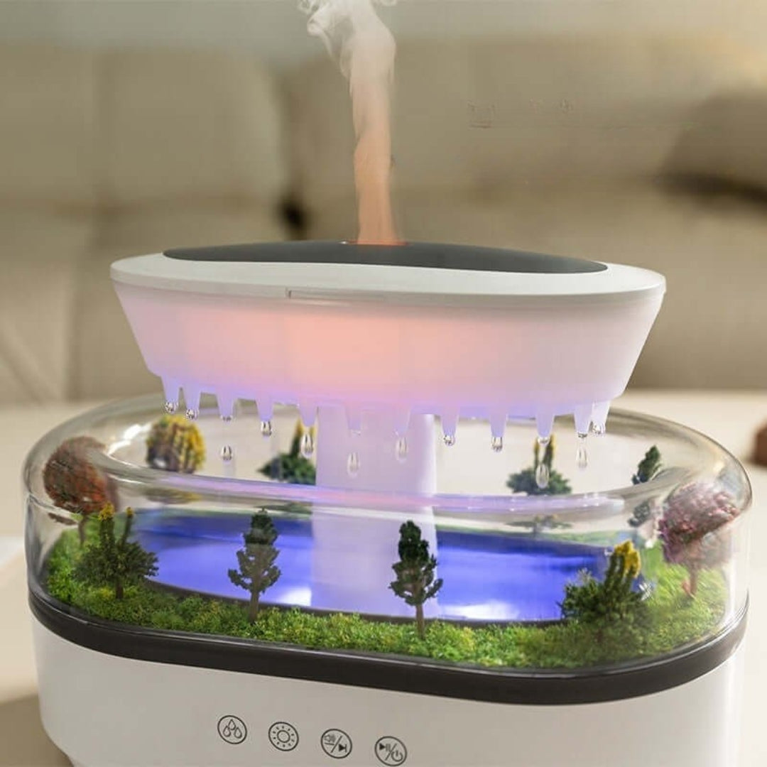 ZenScape Aromatherapie Diffusor – Natürlich Inspiriertes Design mit Sanftem Nebel