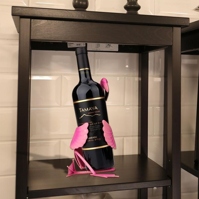 WineFlare Einzigartiger Flamingo Weinständer mit dekorativen Details