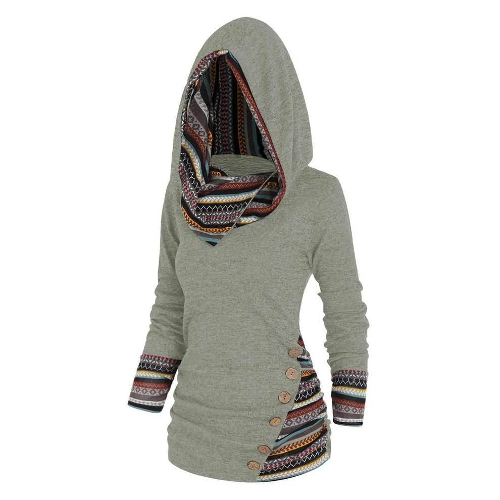 Astrid - Boheme-Nekultur-Haube mit Tribal-Trimm