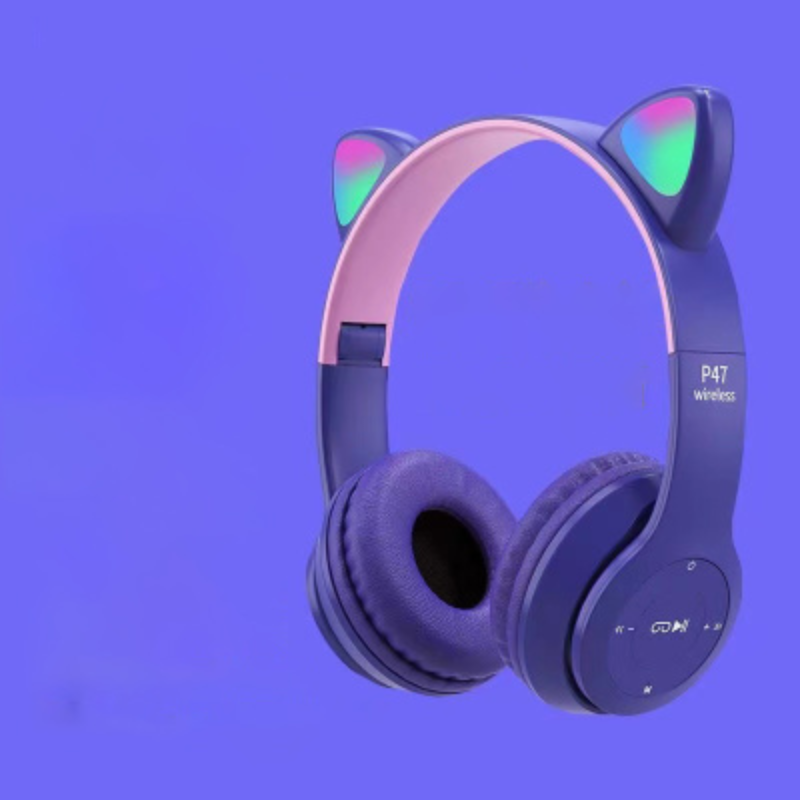 Kabellose LED Katzenohr-Kopfhörer mit Bluetooth und integriertem Mikrofonsteuerung