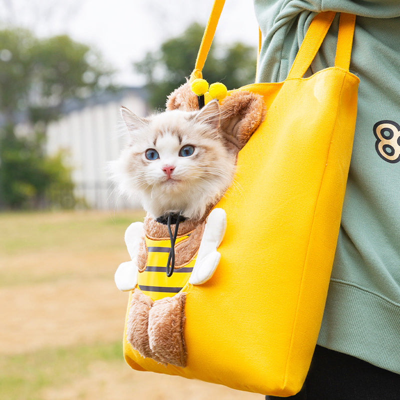 PetPouch - Süße Haustiertasche aus Leinen