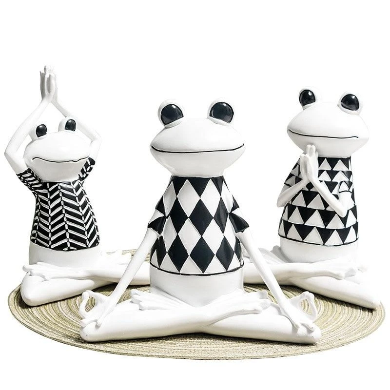 ZenFrog - Stilvolle meditative Frosch-Hausfigur-Dekoration