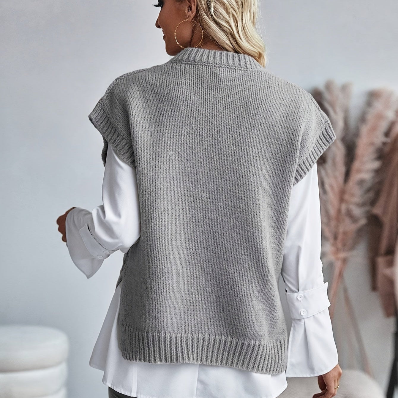 Ärmelloser Strickpullover Lena