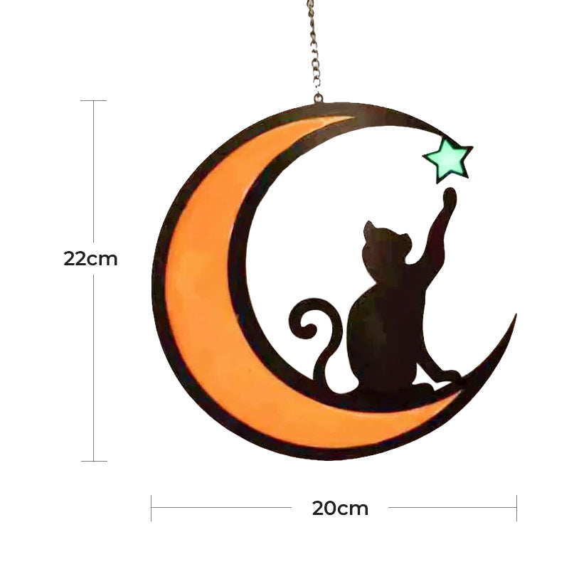 MysticPaws Katze & Halbmondenlampe – Magisches Stimmungslicht für eine Gemütliche Einrichtung