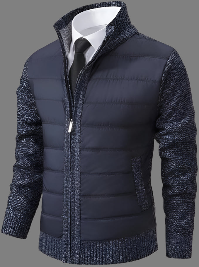 Ethan Stehkragen Pullover – Langärmelige Herrenjacke