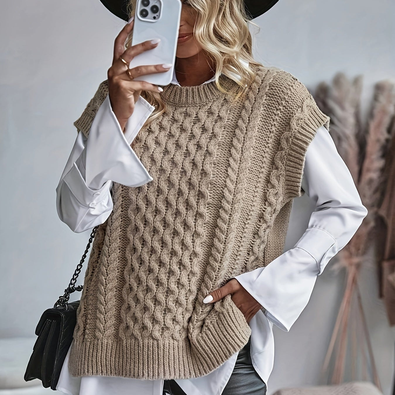 Ärmelloser Strickpullover Lena