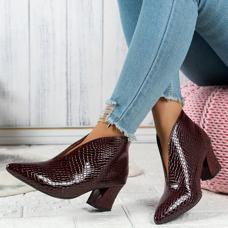 CityBelle Damen Slipper Stiefel – Elegante Ankle Boots für den Alltag