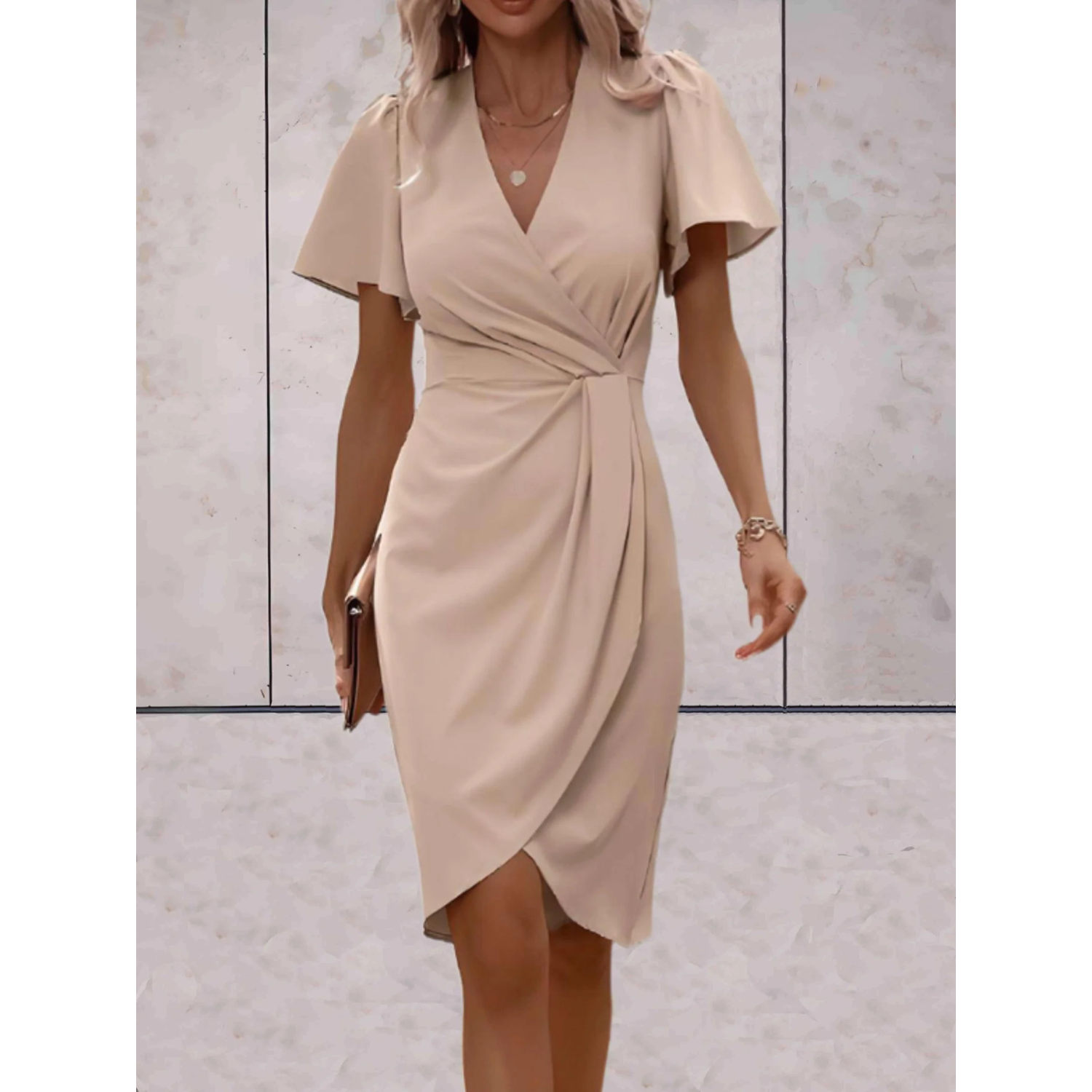 Laura – Sommerchic Drapierter Kleid