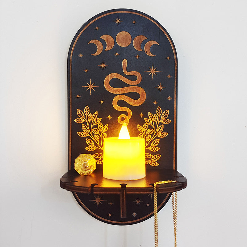 GothicDecor - Mystische Wandregale mit Kerzenhaltern