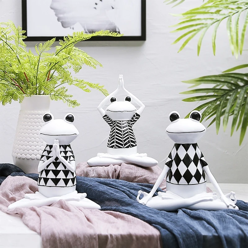ZenFrog - Stilvolle meditative Frosch-Hausfigur-Dekoration
