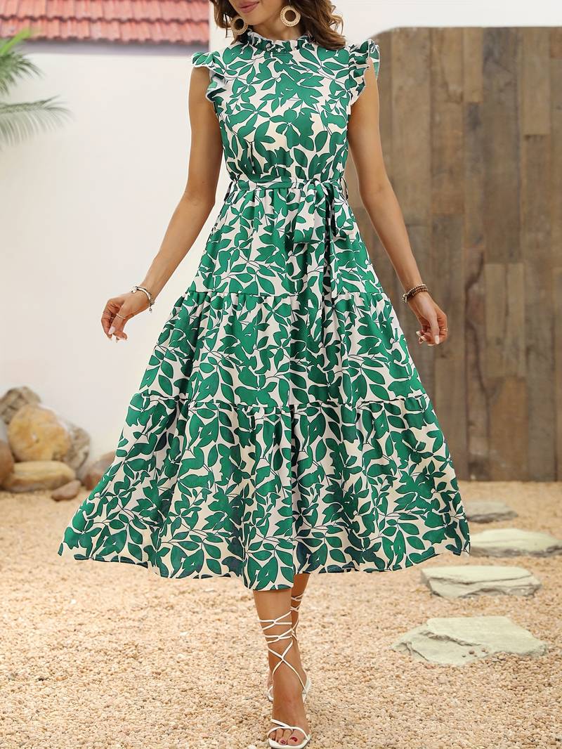 Aurelia – Elegantes Kleid mit Rüschensämlern für Frühling und Sommer