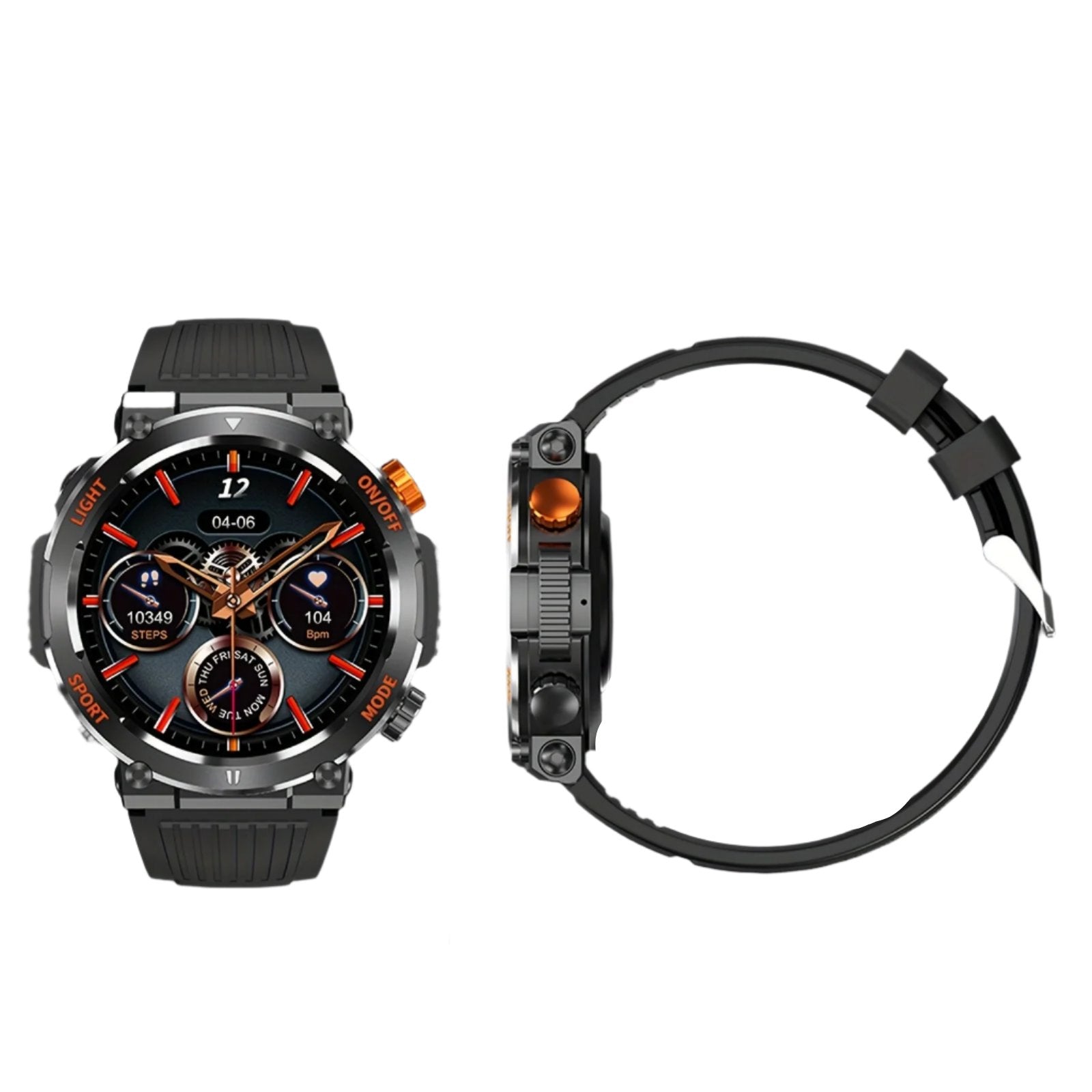 Jack - Wasserdichte Smartwatch mit LED-Taschenlampe und Schlafmonitor