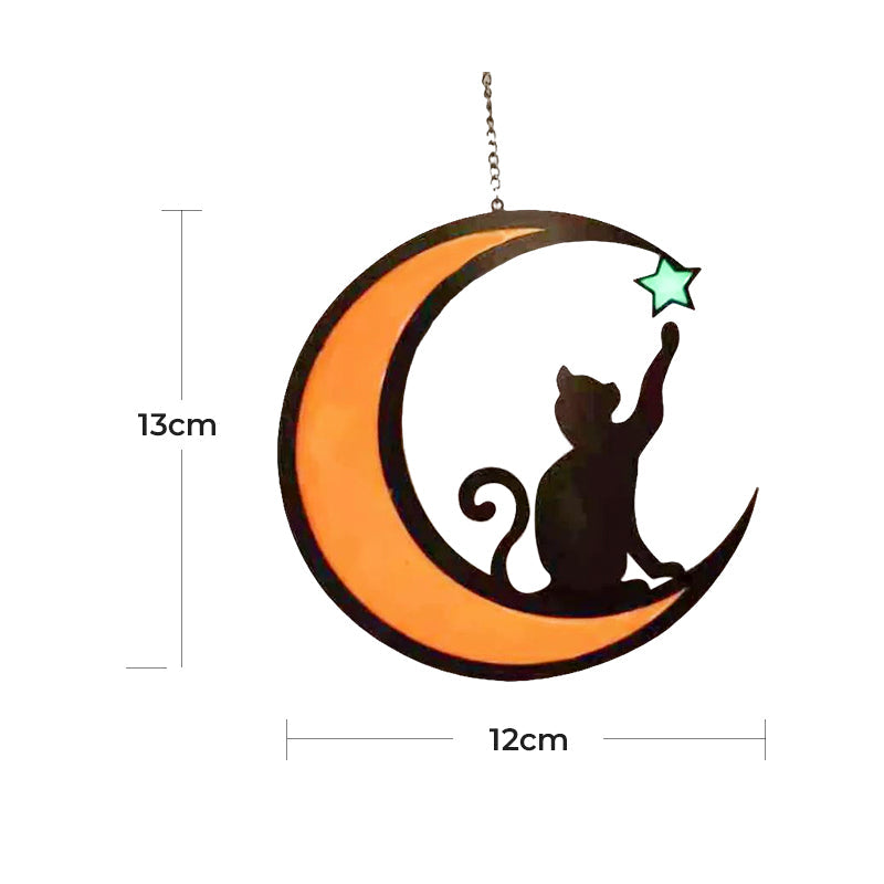 MysticPaws Katze & Halbmondenlampe – Magisches Stimmungslicht für eine Gemütliche Einrichtung