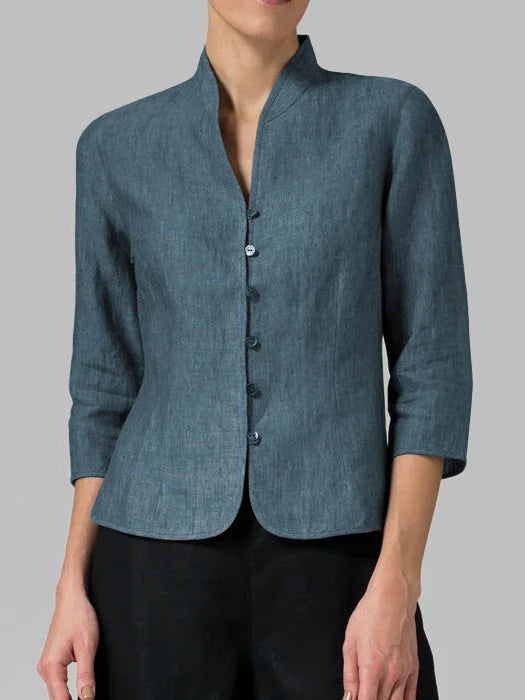 Isabella Knapplock Bluse mit Stehkragen