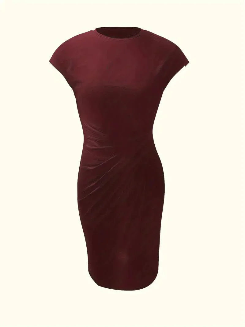 Emilia Kleine Kleid mit Rundhalsausschnitt – Elegante und Zeitlose Passform