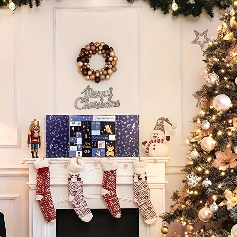 DIY-Adventskalender-Set – 24 befüllbare Papierboxen mit Deckel und vielfältigem Zubehör zum Verschenken und Basteln
