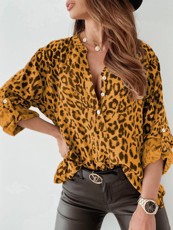 Mia Trendy Leopardenmuster Bluse