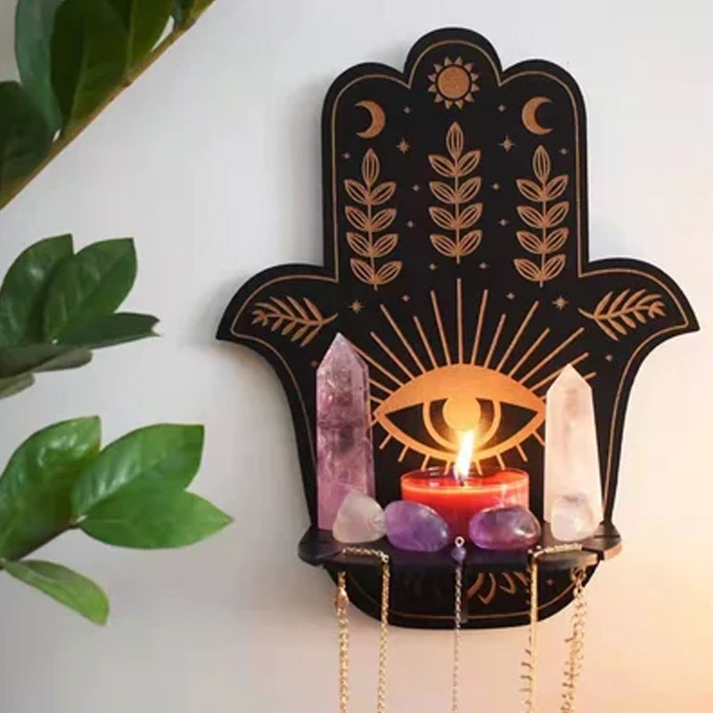 GothicDecor - Mystische Wandregale mit Kerzenhaltern